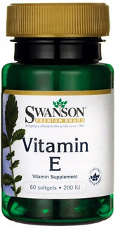 Vitamina E, Vitamina E 200 UI 60 Cápsulas SWANSON